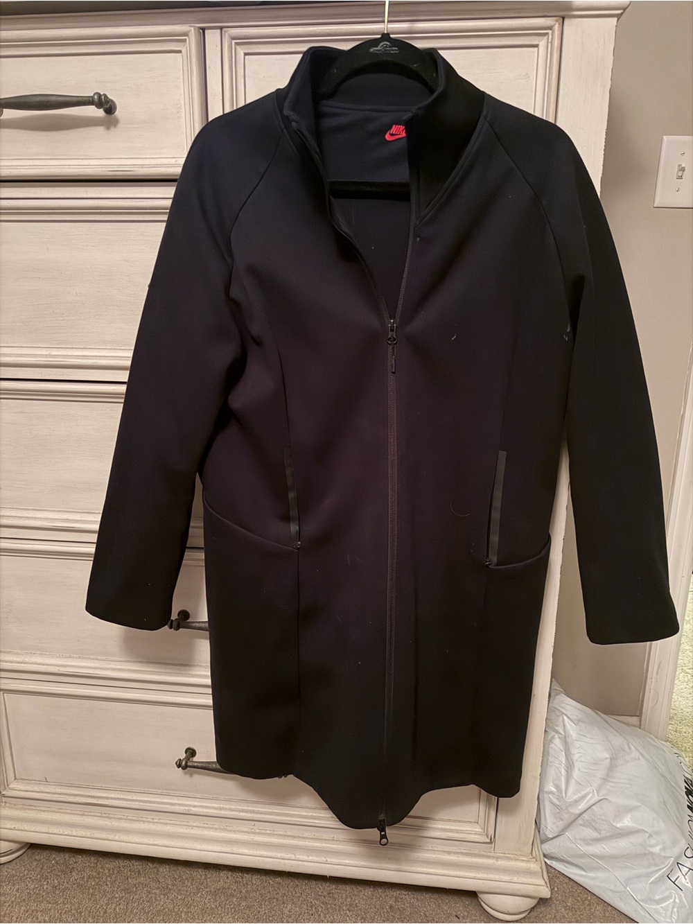 Nike Black Long Zip Coat